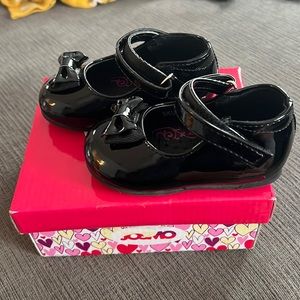 Josmo Baby Dress Walker Shoes - Patent Non-Slip Mary Jane Flats with Bow